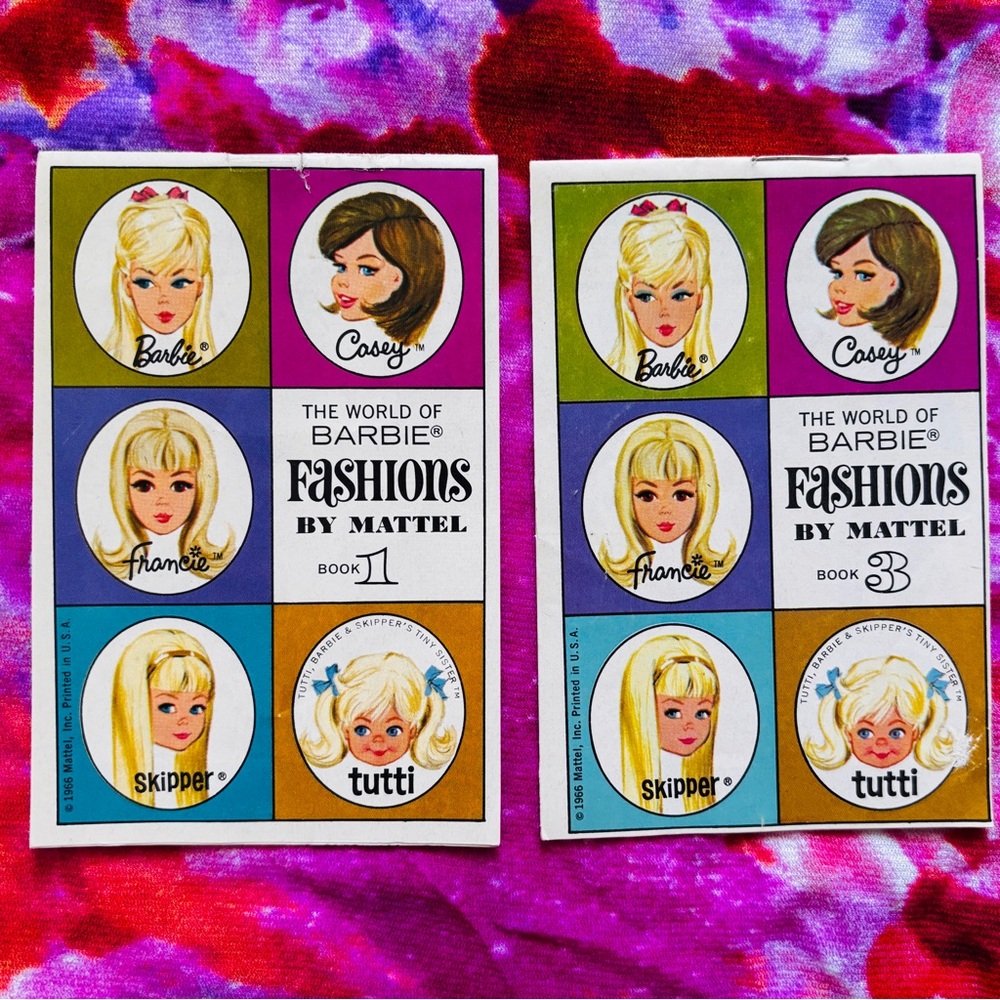 BARBIE The World of Barbie Fashions Book 1&3 © 1966 Mattel RARE for COLLECTORS